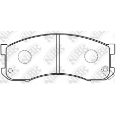 PN3345 NiBK Комплект тормозных колодок, дисковый тормоз