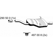283083 ERNST Глушитель выхлопных газов конечный
