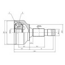 AW1510560 AYWIPARTS Шарнирный комплект, приводной вал