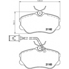 8DB 355 017-861 HELLA Комплект тормозных колодок, дисковый тормоз