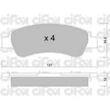 822-710-0 CIFAM Комплект тормозных колодок, дисковый тормоз
