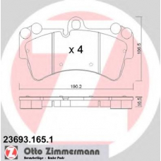 23693.165.9 ZIMMERMANN Комплект тормозных колодок, дисковый тормоз