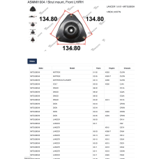 ASMMI1004 Tenacity Опора амортизатора