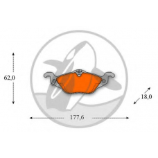 88 7065 HERZOG Комплект тормозных колодок, дисковый тормоз