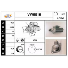 VW9016 SNRA Стартер