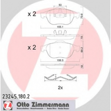 23245.180.2 ZIMMERMANN Комплект тормозных колодок, дисковый тормоз