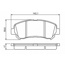 0 986 494 244 BOSCH Комплект тормозных колодок, дисковый тормоз