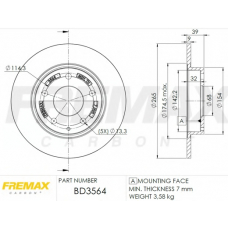 BD-3564 FREMAX Тормозной диск