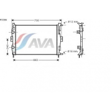 RT2306 AVA Радиатор, охлаждение двигателя