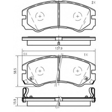 K638300 Vema Комплект тормозных колодок, дисковый тормоз