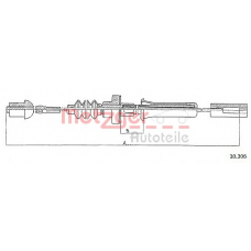10.306 METZGER Трос, управление сцеплением