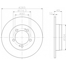 8DD 355 103-321 HELLA Тормозной диск