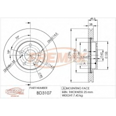 BD-3107 FREMAX Тормозной диск