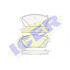 181939-202 ICER Комплект тормозных колодок, дисковый тормоз
