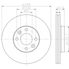 8DD 355 118-491 HELLA Тормозной диск