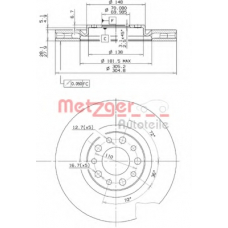 24993 METZGER Тормозной диск