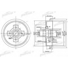 PDR1208 PATRON Тормозной барабан