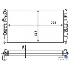 8MK 376 715-171 HELLA Радиатор, охлаждение двигателя