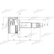 PCV1647 PATRON Шарнирный комплект, приводной вал