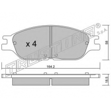 698.0 TRUSTING Комплект тормозных колодок, дисковый тормоз