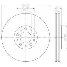 8DD 355 112-511 HELLA Тормозной диск