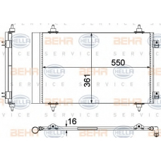 8FC 351 304-284 HELLA Конденсатор, кондиционер