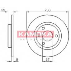 103264 KAMOKA Тормозной диск