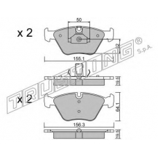 216.5 TRUSTING Комплект тормозных колодок, дисковый тормоз