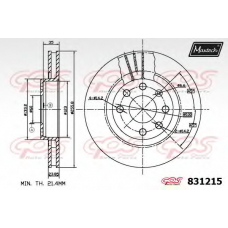 831215.0000 MAXTECH Тормозной диск