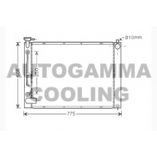 104284 AUTOGAMMA Радиатор, охлаждение двигателя