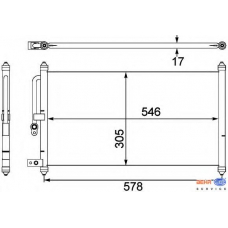 8FC 351 304-091 HELLA Конденсатор, кондиционер