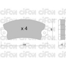 822-005-2 CIFAM Комплект тормозных колодок, дисковый тормоз