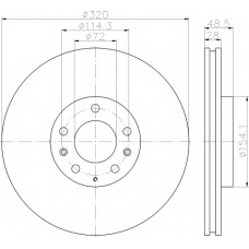 MDC2359 MINTEX Тормозной диск