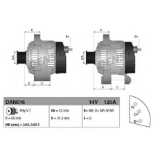 DAN016 DENSO Генератор