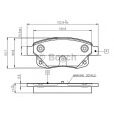 0 986 TB2 983 BOSCH Комплект тормозных колодок, дисковый тормоз