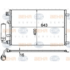 8FC 351 310-121 HELLA Конденсатор, кондиционер