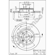 08.5186.20 BREMBO Тормозной диск