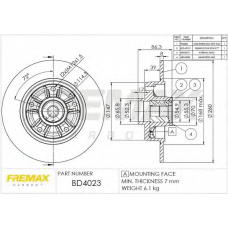 BD-4023 FREMAX Тормозной диск