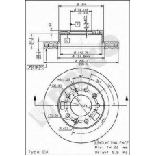 BS 8227 BRECO Тормозной диск