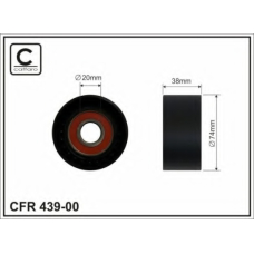 439-00 CAFFARO Натяжной ролик, поликлиновой  ремень