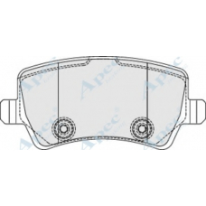 PAD1857 APEC Комплект тормозных колодок, дисковый тормоз