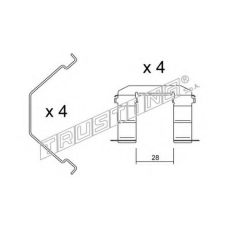 KIT.060 TRUSTING Комплектующие, колодки дискового тормоза