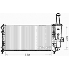 DRM09102 DENSO Радиатор, охлаждение двигателя