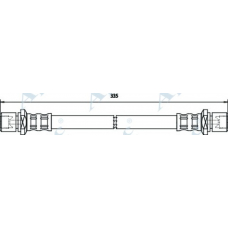 HOS3335 APEC Тормозной шланг