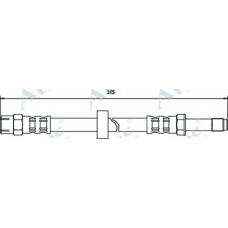 HOS3561 APEC Тормозной шланг