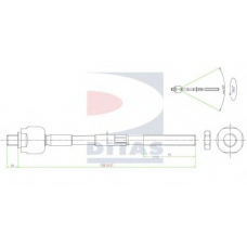 A2-5635 DITAS Осевой шарнир, рулевая тяга