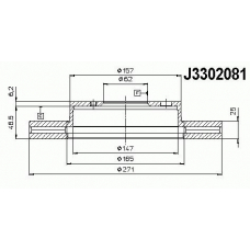 J3302081 NIPPARTS Тормозной диск