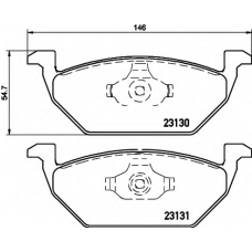 8DB 355 008-591 HELLA Комплект тормозных колодок, дисковый тормоз