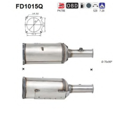 FD1015Q AS Сажевый / частичный фильтр, система выхлопа ОГ