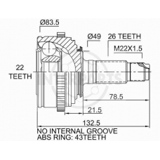 OJ-1793 InterParts Шарнирный комплект, приводной вал